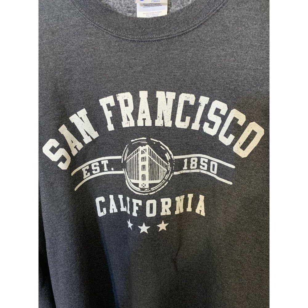 Port & Company San Francisco California Men's Sz 2XL‎ Gray Sweatshirt